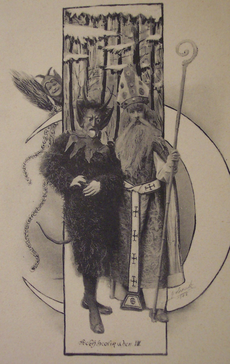 Illustration for article titled The Most Disturbing Images Of Krampus, Santa's Child-Eating Counterpart